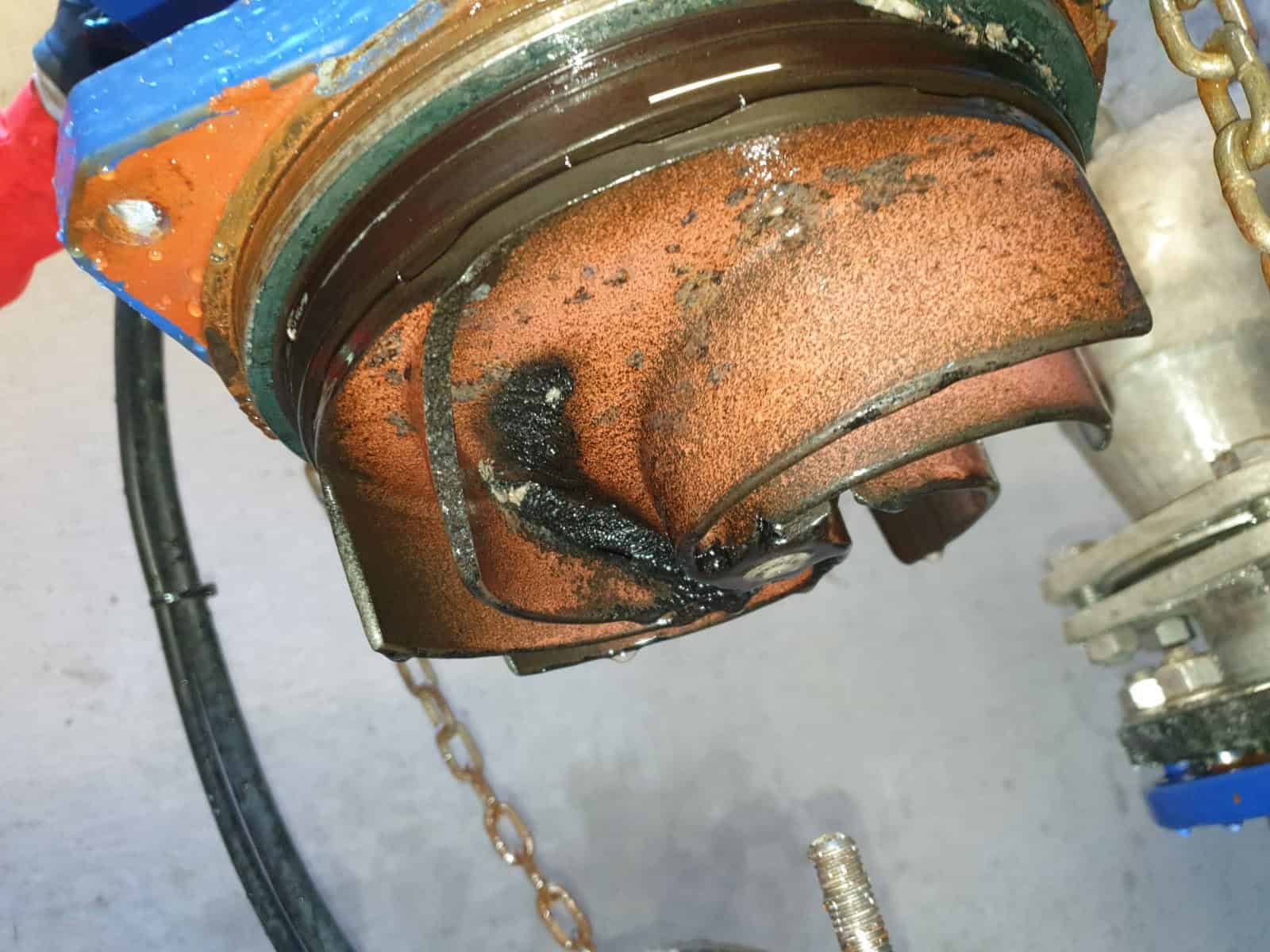 Kavitation an einem Pumpen-Laufrad